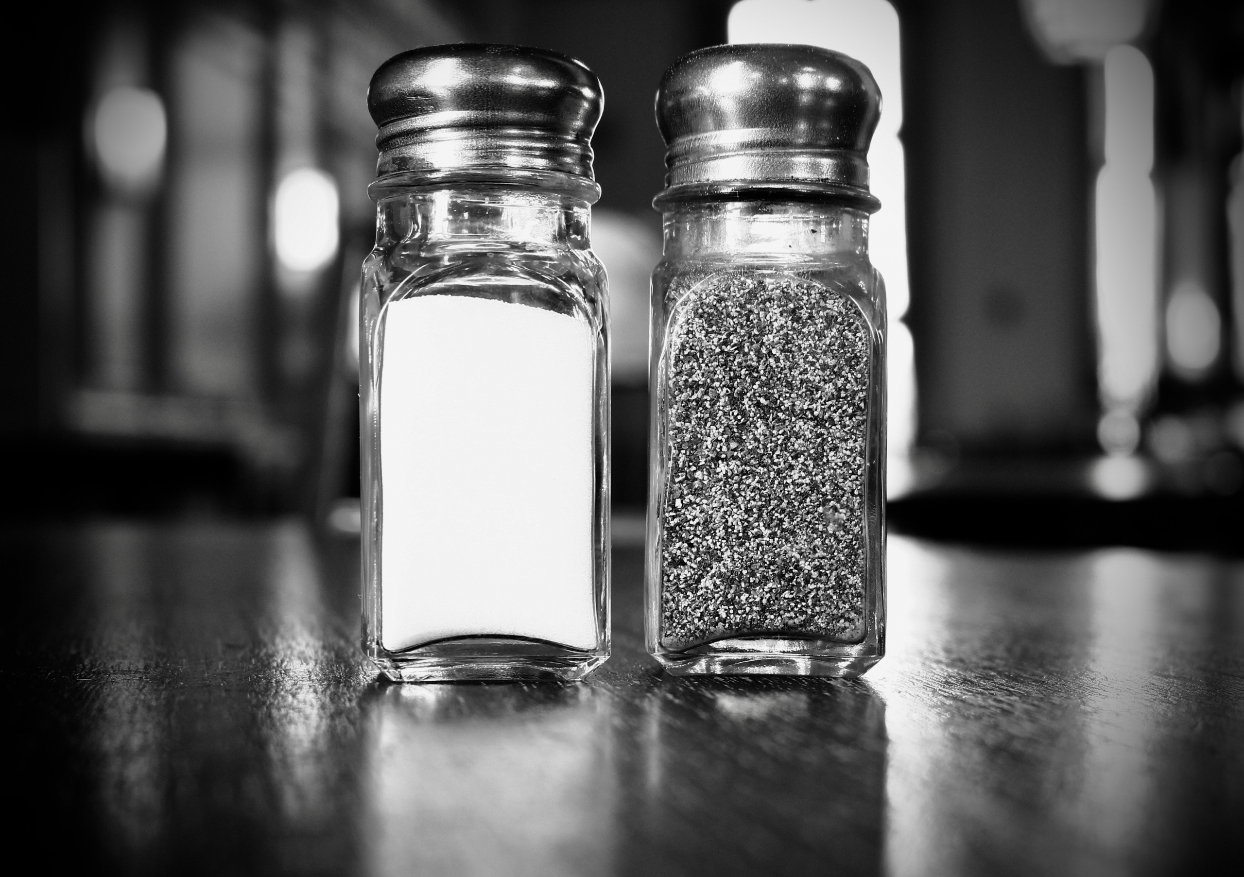 Salt and pepper shakers.